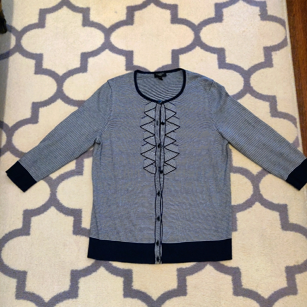 Talbot's Petites Small Stripped Cardigan